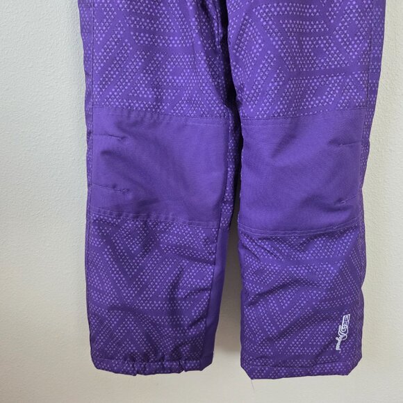32 Degrees Weatherproof Girls Snow Pants Size 7 / 8 Purple Bibs Winter Ski Sled - Picture 3 of 7